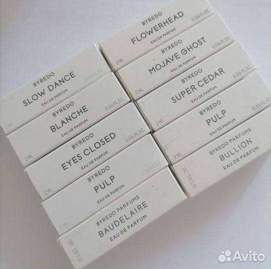 Пробники парфюма byredo
