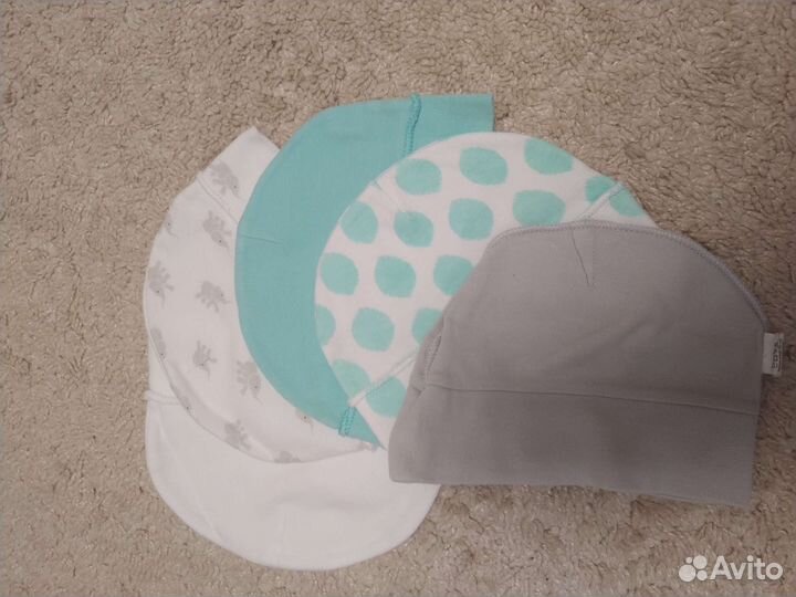 Шапочки для новорожденных 0-3 мес