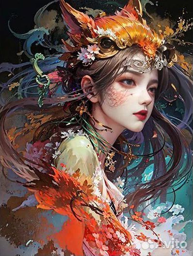 Картина по номерам на холсте аниме