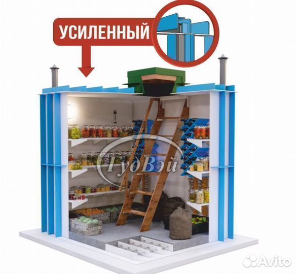 Пластиковый погреб Классик 2*2м