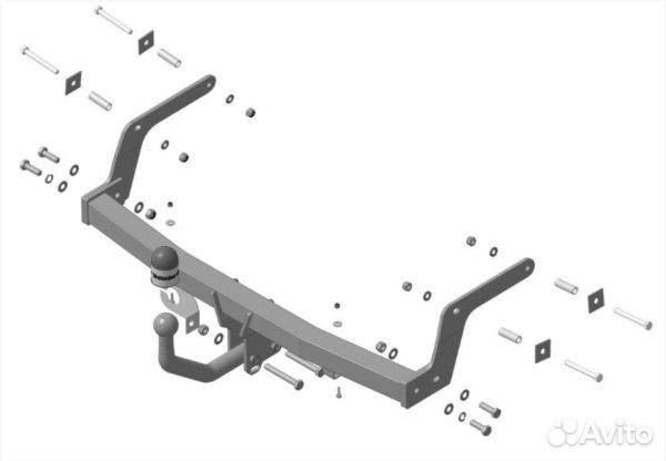 Фаркоп Лада (LADA) X-Ray 2016, с оцинкованным ша