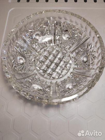 Ваза для фруктов, конфетница хрусталь СССР