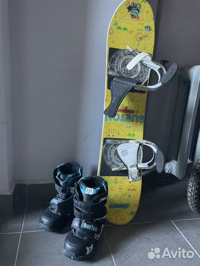 Сноуборд 90 крепления ботики burton