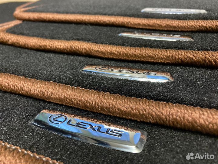 Ворсовые Премиум коврики Лексус NX черные