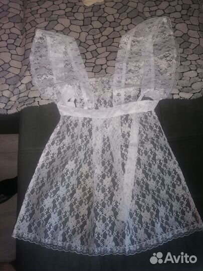 Фартук на последний звонок + бант