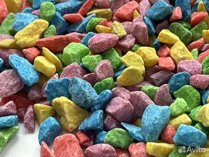Камушки цветные стеклянные