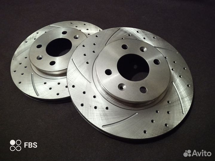 Перфорированные слотированные диски Киа Рио