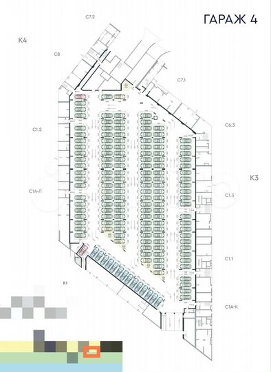 Машиноместо, 24 м²