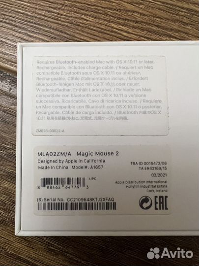 Мышь Apple magic mouse 2