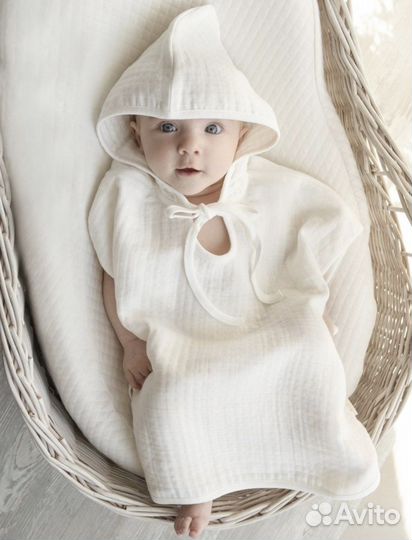 Муслиновая туника Наследникъ для малышей 0-12 мес