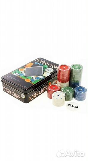 Набор для покера (100 фишек) новый