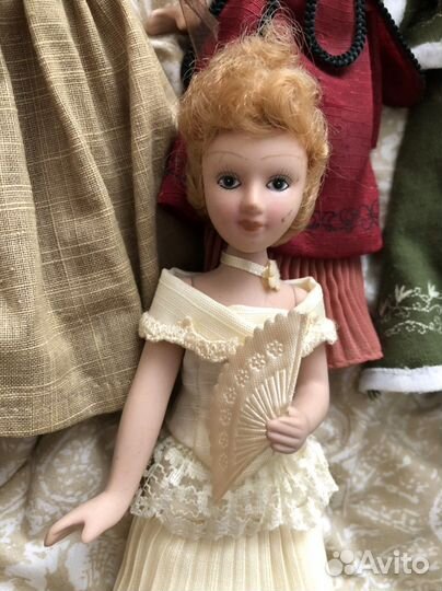 Фарфоровые куклы дамы эпохи