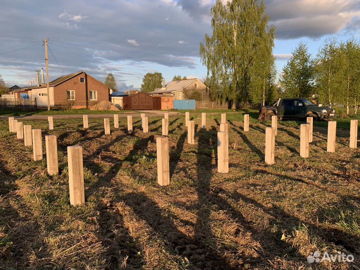 Фундамент на жб сваях