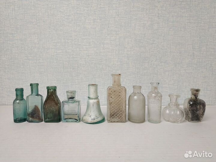 Бутылочки старинные парфюмерные 19 век, СССР