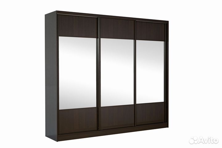 Шкаф-купе 240*58*240 3дв. венге (комбинированный)