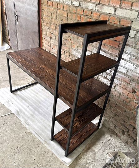 Стеллаж со столом лофт