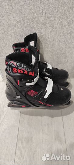 Коньки ледовые раздвижные р. 37-40