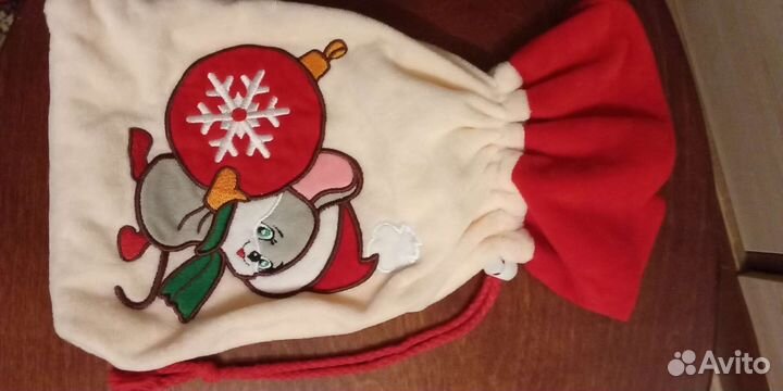 Мешок для новогоднего подарка. Игрушка
