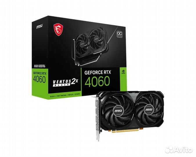 Видеокарта MSI GeForce RTX 4060 ventus 2X black OC