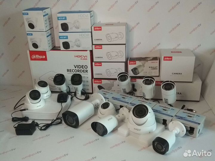 Видеонаблюдение 4Мп Dahua 14 камер IP варио