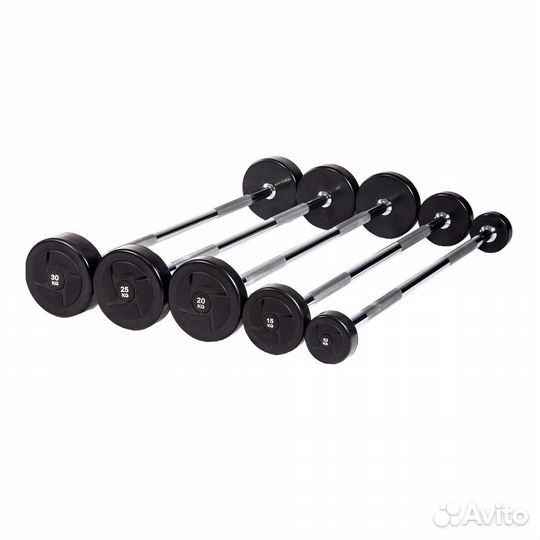 Набор прямых штанг profi-FIT, 10-30 кг, шаг 5 кг