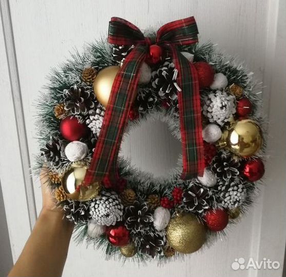 Новогодние украшения венок рождественский