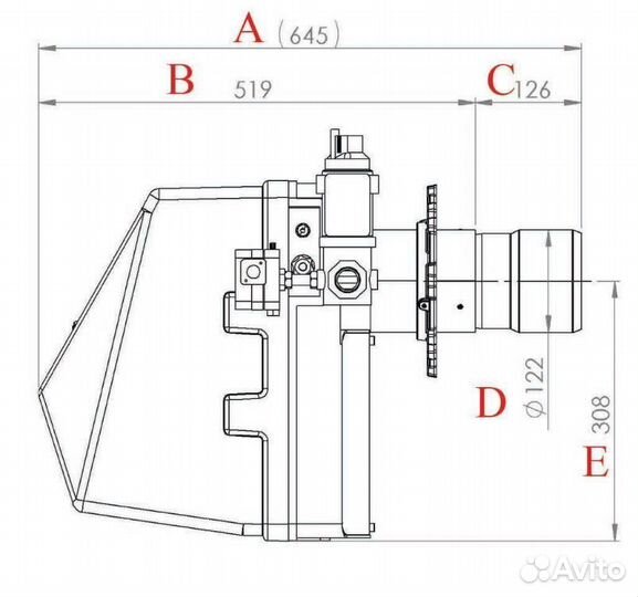 Газовая горелка CKI-G350 (350 кВт)