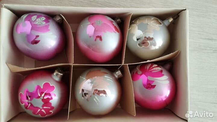 Набор ёлочных шаров СССР 