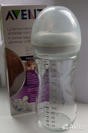 Бутылочка стеклянная Avent Natural 240мл и 120 мл