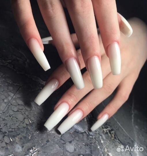 Маникюр гель лак наращивание
