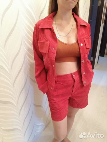 Вельветовая куртка и шорты, новое с биркой