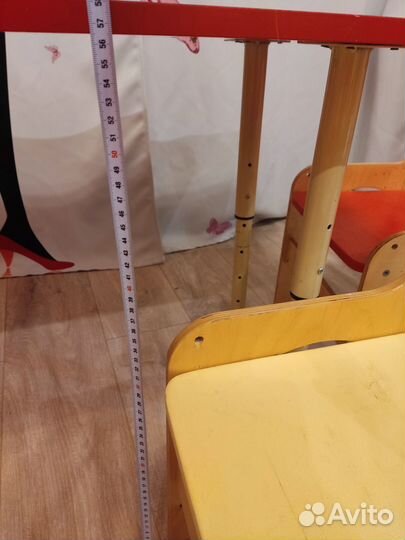 Детский растущий столик и стулья комплект