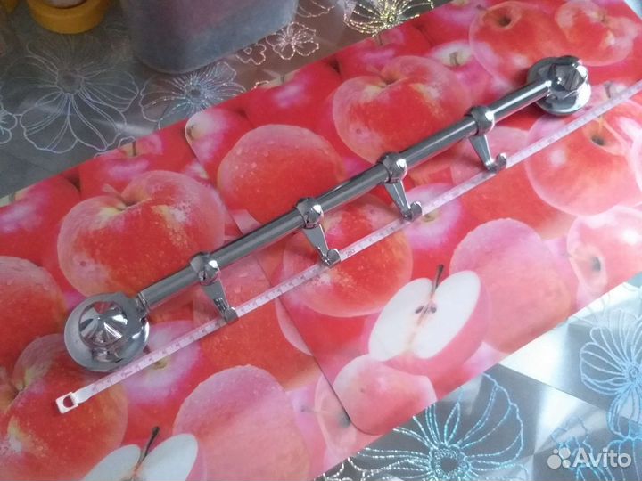 Рейлинг для кухни с крючками 46 см