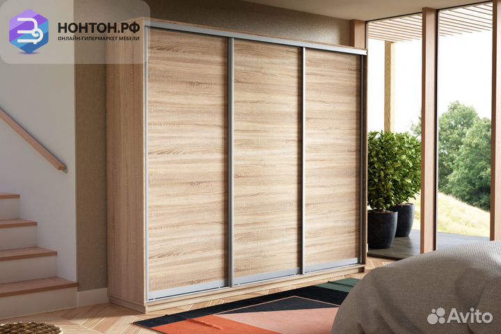 Шкаф-купе 3-х дверный Экспресс 45 сонома