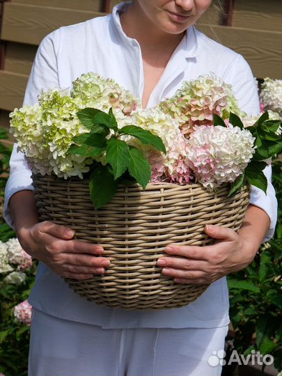 Кашпо из искусственного ротанга 14 литров