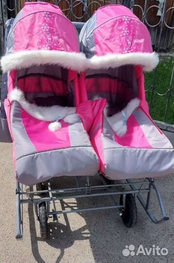 Санки коляска для двойни