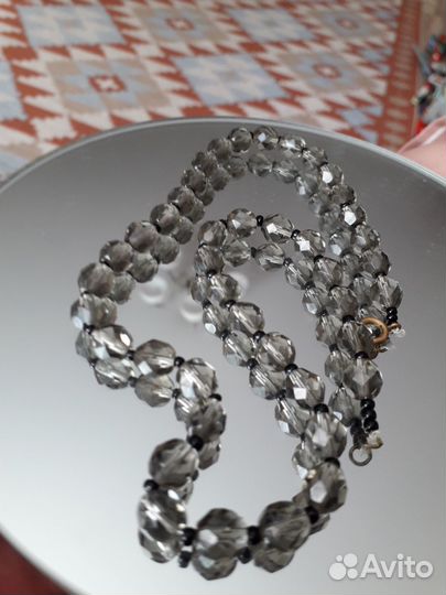 Бусы Чехия стекло под раухтопаз