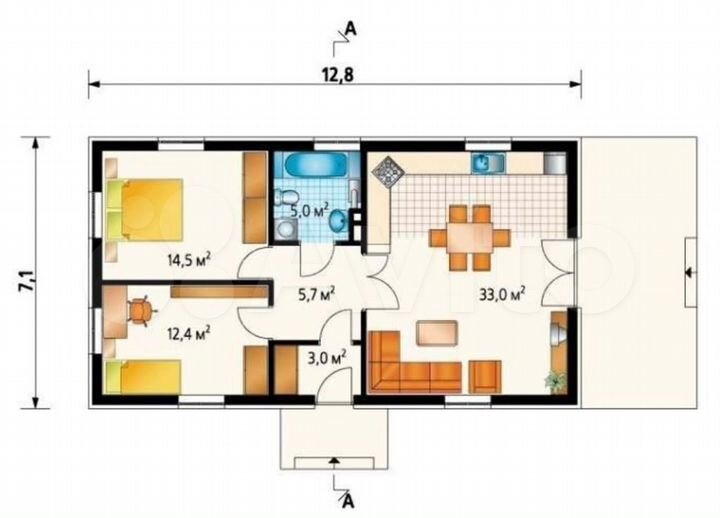 Коттедж 80 м² на участке 4 сот.