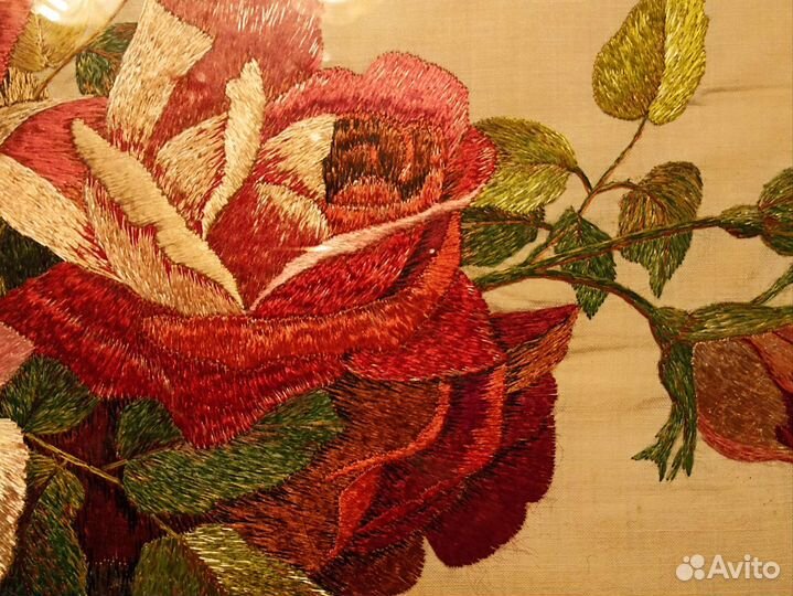 Картина вышивка гладью шёлк 50-е годы