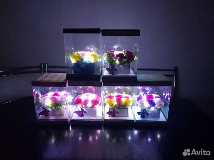 Букет цветов с подсветкой (бесплатная доставка)