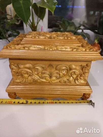 Деревянная резная шкатулка СССР