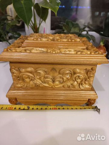 Деревянная резная шкатулка СССР