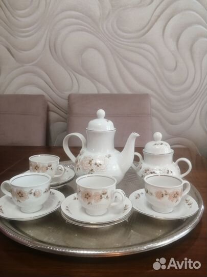 Кофейный сервиз фарфор Кольдиц гдр винтаж