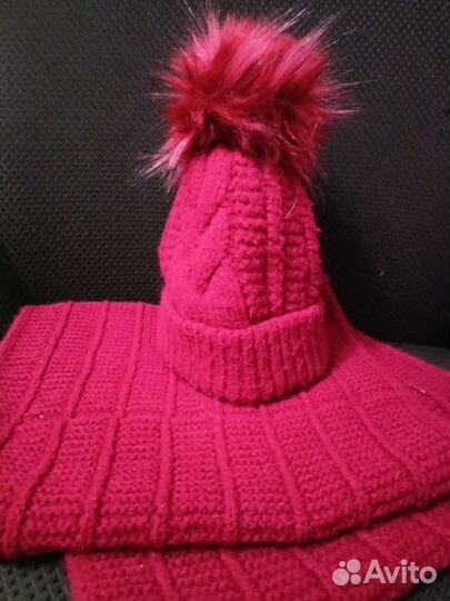 Комплект шапка и снуд для девочки