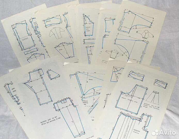 Выкройки 12шт. Московские моды 1989г. СССР