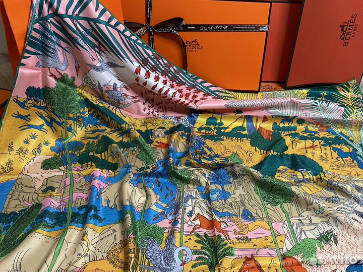 Женский шёлковый платок Hermes