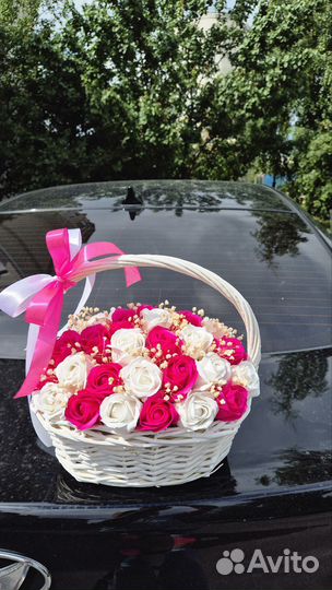 Корзинки мыльных роз