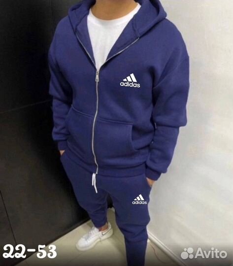 Спортивный костюм мужской Adidas новый флисовый