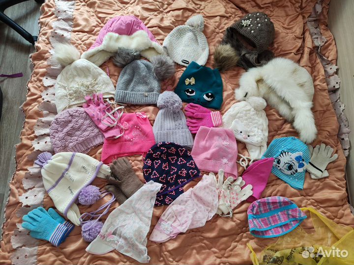 Шапки на девочку 3-10 лет и на мальчика 2-6