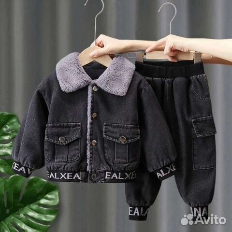 Джинсовые утепленные костюмчики в наличии. 90-160